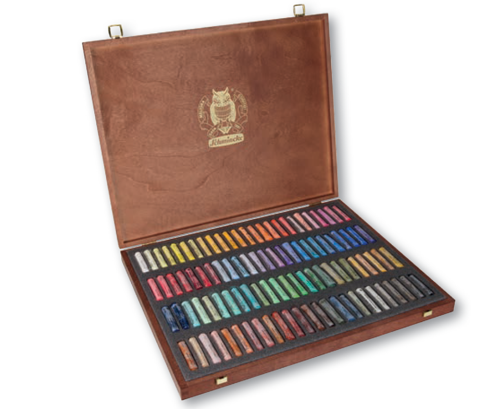 Schmincke Pastels Wooden Boxed Set of 60 Assorted pastels