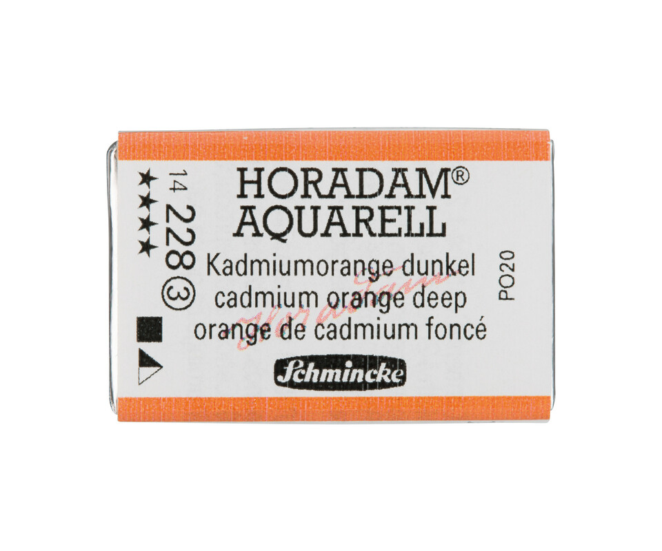 Schmincke Horadam Watercolour Full Pan Cadmium Orange Deep Series 3