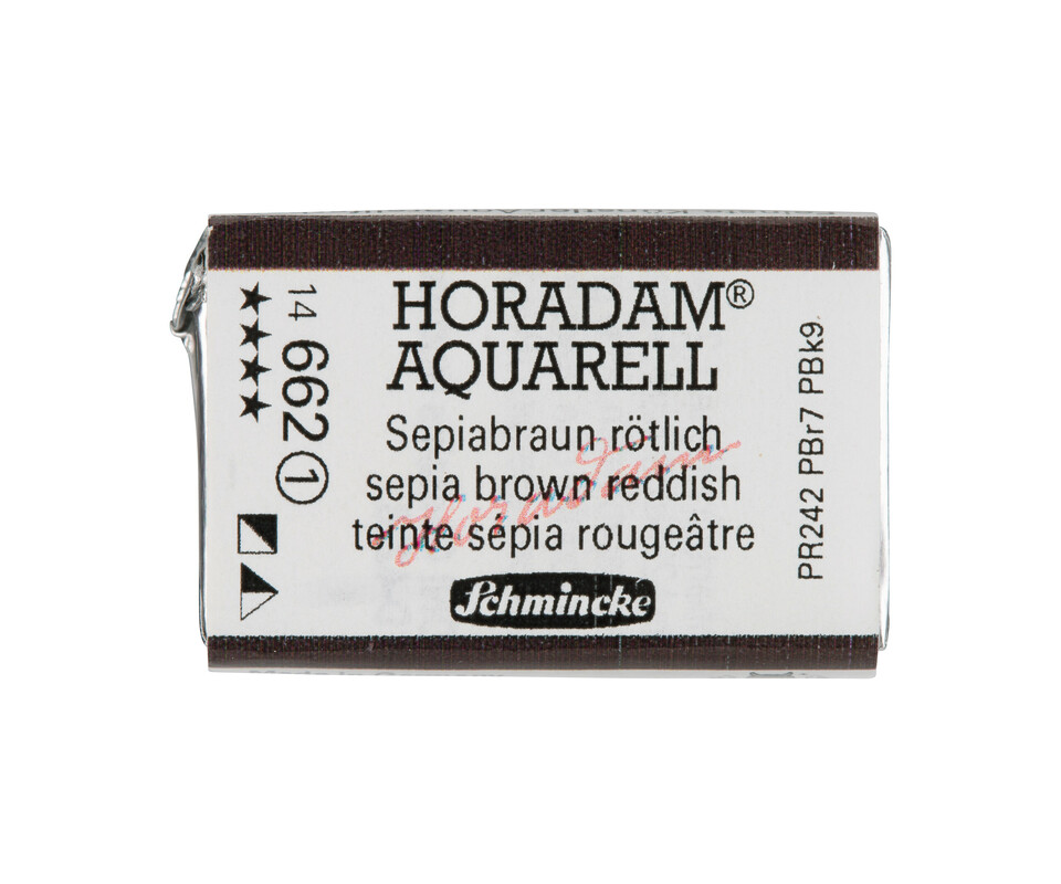 Schmincke Horadam Watercolour Full Pan Sepia Brown Reddish Series 1