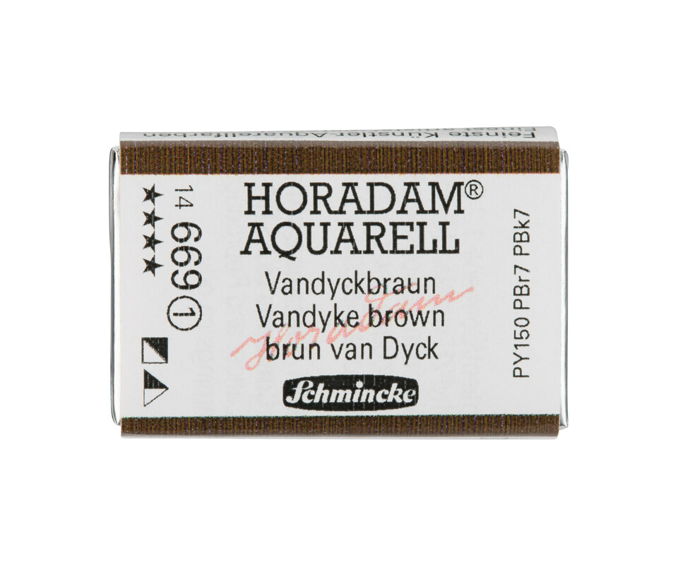 Schmincke Horadam Watercolour Full Pan Vandyke Brown Series 1