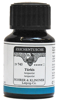 Rohrer &amp; Klingner Pigmented Drawing &amp; Caligraphy Ink Indigo 50ml