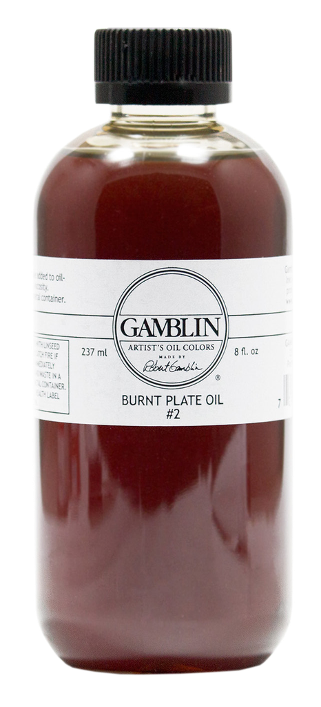 Gamblin Print BURNT PLATE OIL #2 8OZ - 237ml