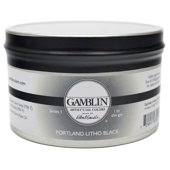 Gamblin Relief Ink PORTLAND LITHO BLACK 454g