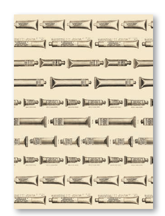 Roberson Vintage Wrapping Paper Sheet 70x50cm Inks &amp; Tools 110gsm Cream