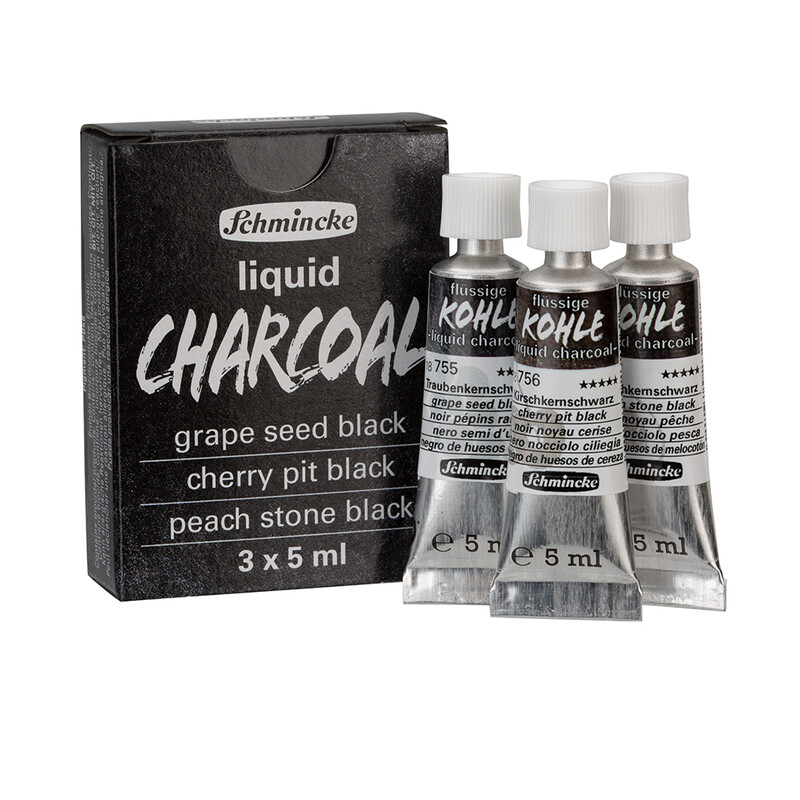 Schmincke Pigment Trio liquid Charcoal