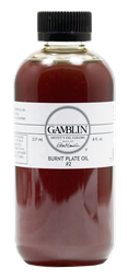 [4116703000] Gamblin Print BURNT PLATE OIL #2 8OZ - 237ml
