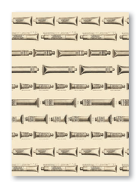 [CR14101] Roberson Vintage Wrapping Paper Sheet 70x50cm Inks &amp; Tools 130gsm Kraft