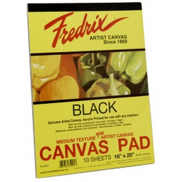 [5670050189] Fredrix 12in x 16in Red Label Black Stretched Canvas