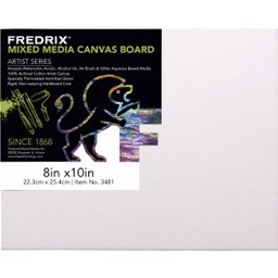 [5673523483] Fredrix Archival Canvas Panel Mixed Media 12in x 16 in